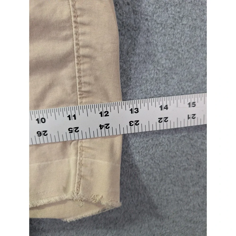 American Eagle Flex Distressed Cutoff Chino Shorts Men's Size 36 Beige Grunge